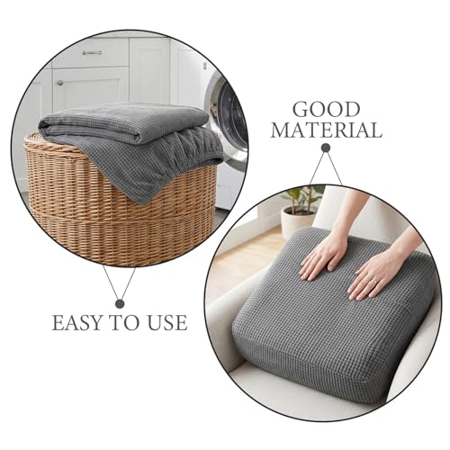 Funda para Cojín de Sofá de 2 Piezas Fundas Elásticas Lavables para Hogar 4