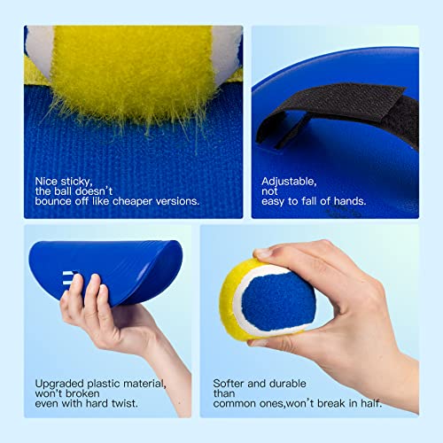 Image of EVERICH TOY Toss and Catch Ball Game Set, Upgraded Sticky Paddle Ball Set for Kids & Toddlers, Sturdy & Water-Resistant Outdoor Backyard Beach Pool Toy, Birthday Gift for Boys Girls Ages 3-12