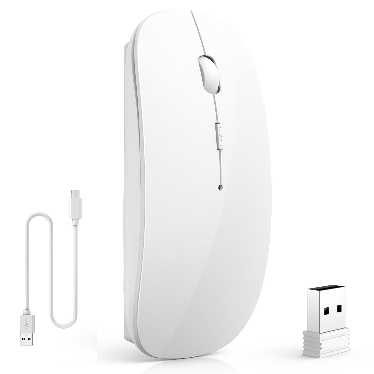 マウス Bluetooth Type-C充電式 ワイヤレスマウス 2.4GHz光…