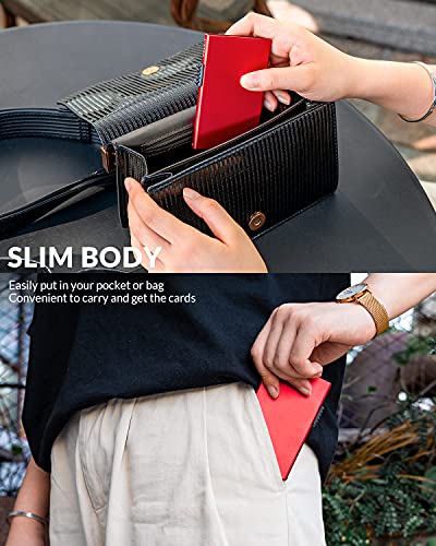 Image of VULKIT Minimalist Credit Card Holder Pop Up Cards RFID Protection Slim Metal Wallet