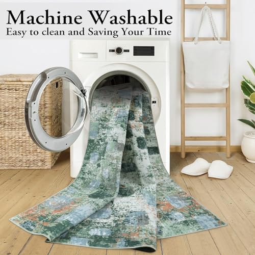 Lahome Abstract Washable Area Rug 5X7 thumb #2