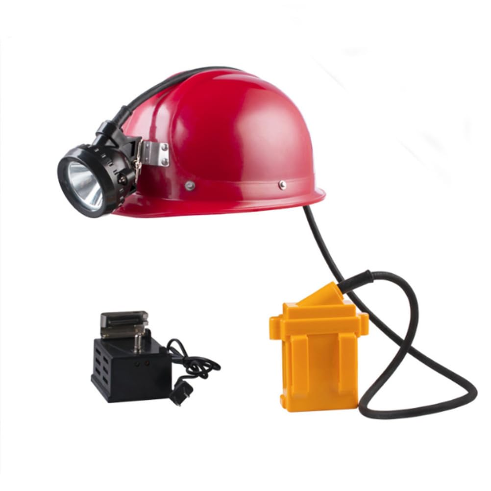 HYZHANHONG Lightweight Super Bright LED Mining Headlamp Rechargeable Waterproof Hard Hat Cap Light Explosion-Proof Underground Miner Lamp for Tunnel Construction Work
