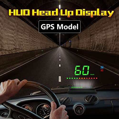lifcasual HUD Head Up Display universal GPS Velocímetro digital com MPH para carros Velocidade do od