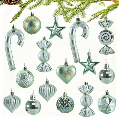 Weihnachtskugel, 16er Set Süßigkeiten Weihnachtsbaumdekorationen,...