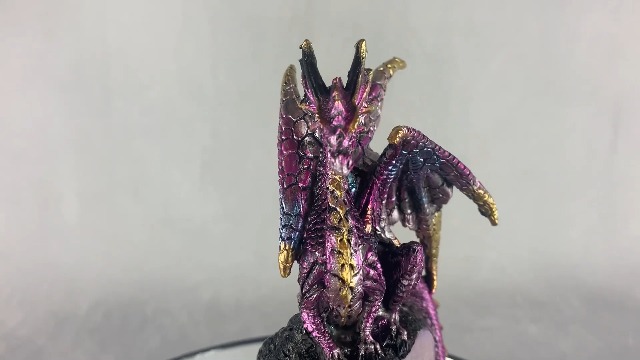 Estatua de Dragón Fantasy 5.5 in Púrpura miniatura 7