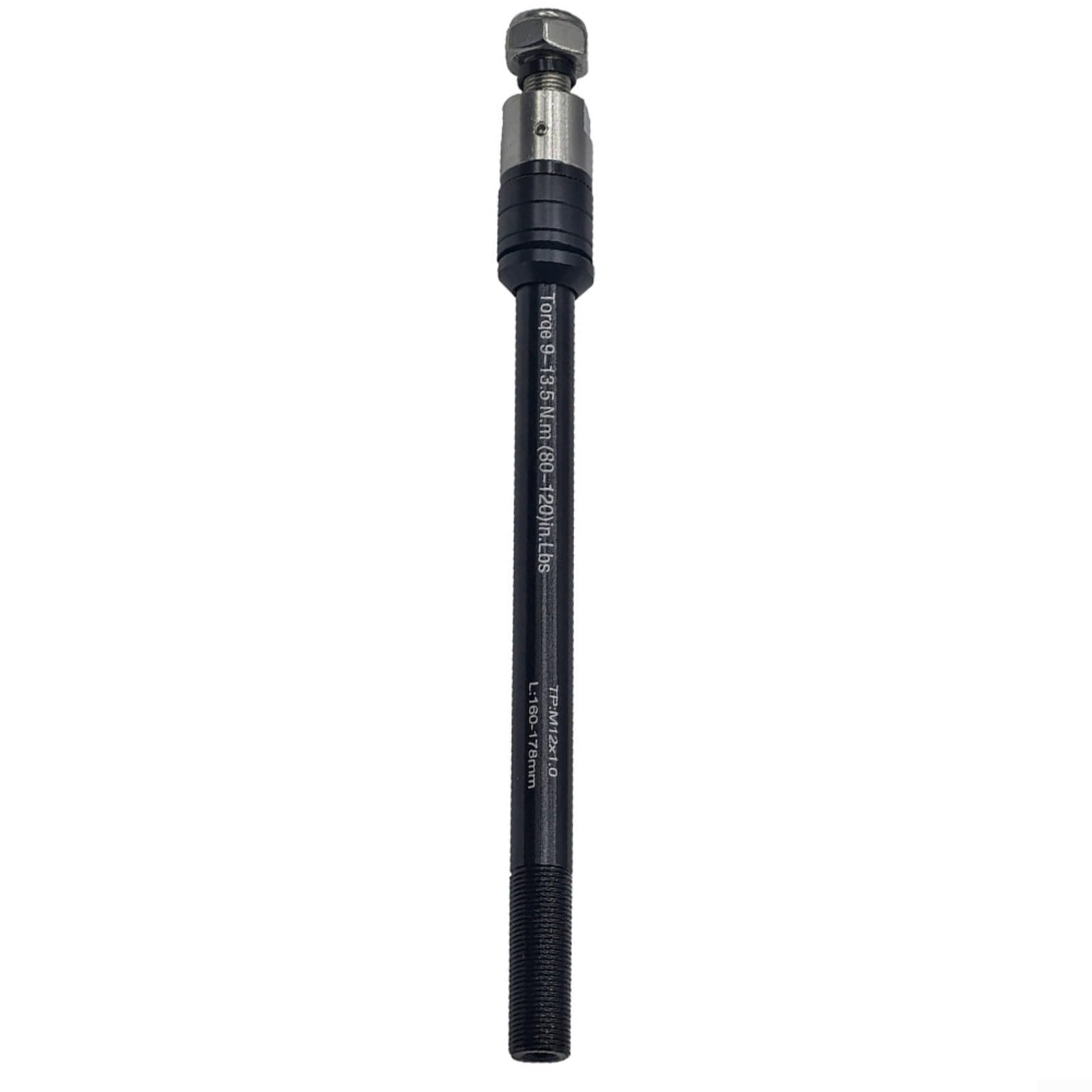 Eje de remolque de bicicleta, adaptador de eje pasante de paso M12 x 1.0/1.5/1.75, enganche de longitud ajustable para marcos de 135/142/148 mm (M12 x P1.0-160-178 mm)