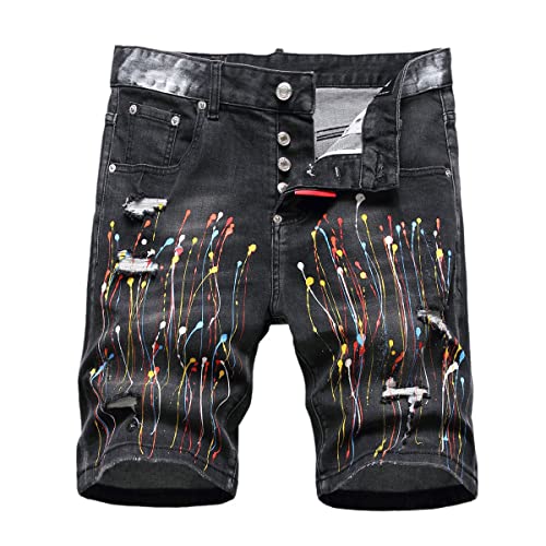 Short en denim déchiré homme confortable qui ne serre pas la taille