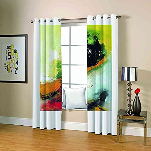 Rideau à oeillets impression abstraite pour chambre d'enfant - 3