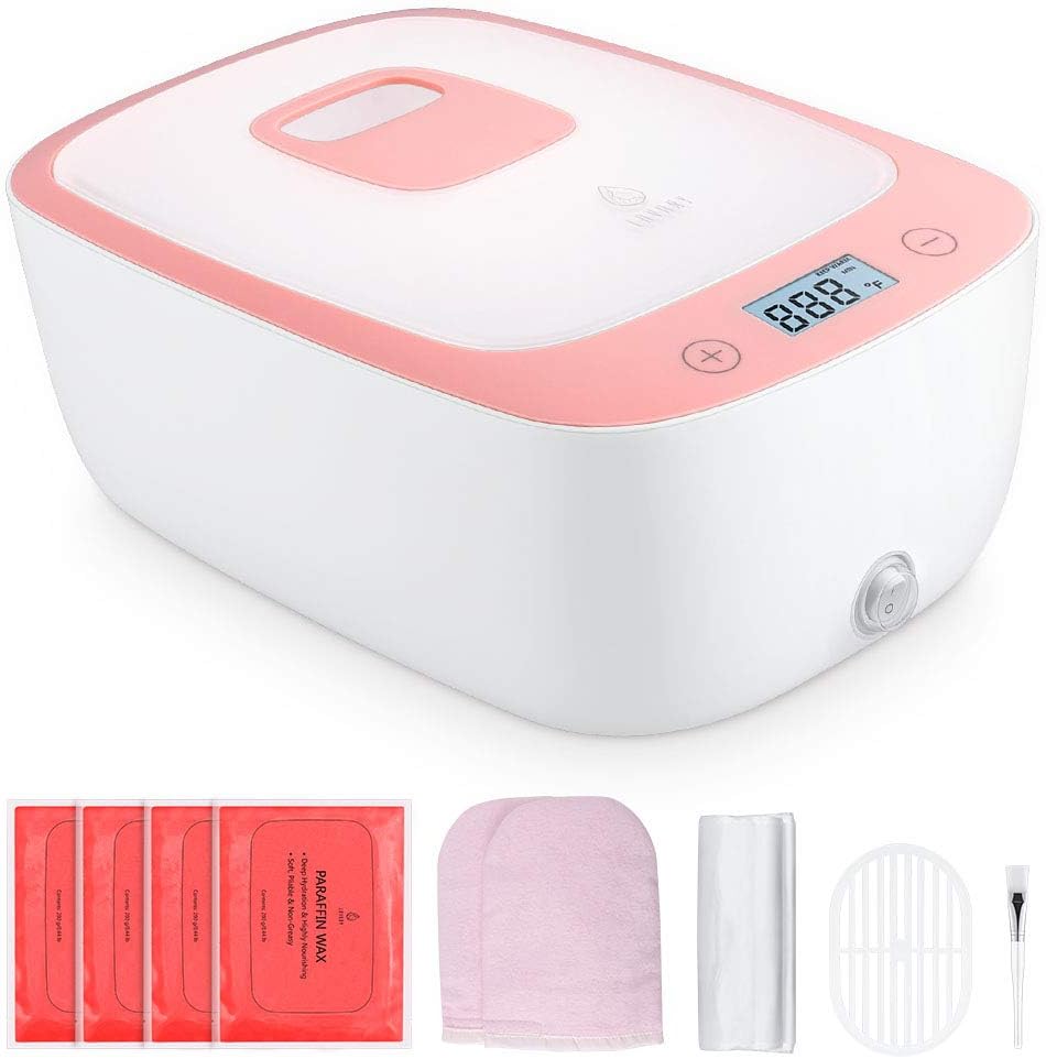 Lavany Paraffin Wax Warmer, 0.5 Hour Fast Wax Meltdown Paraffin Bath, Keep Warm up to 180 mins (Pink)
