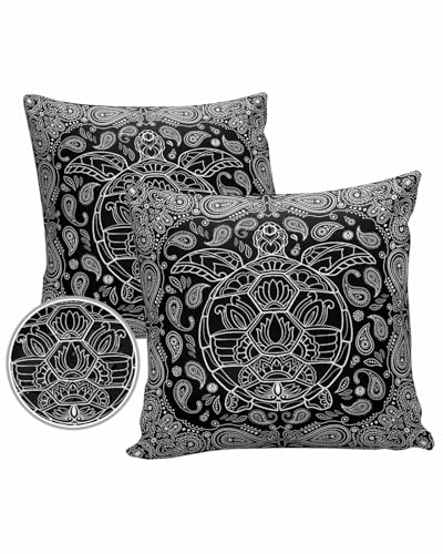 LEOKOTI Black Turtle Outdoor Pillow Covers 26