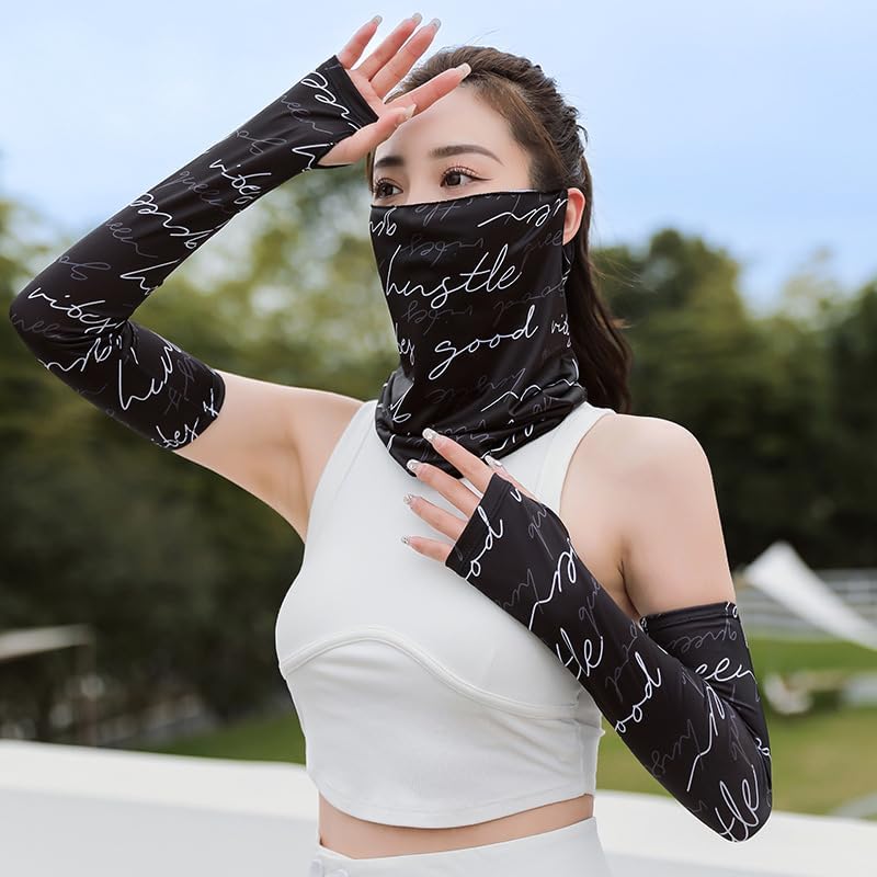 Summer outdoor riding sunscreen for men and women, UV protection, ice silk, ice sleeves