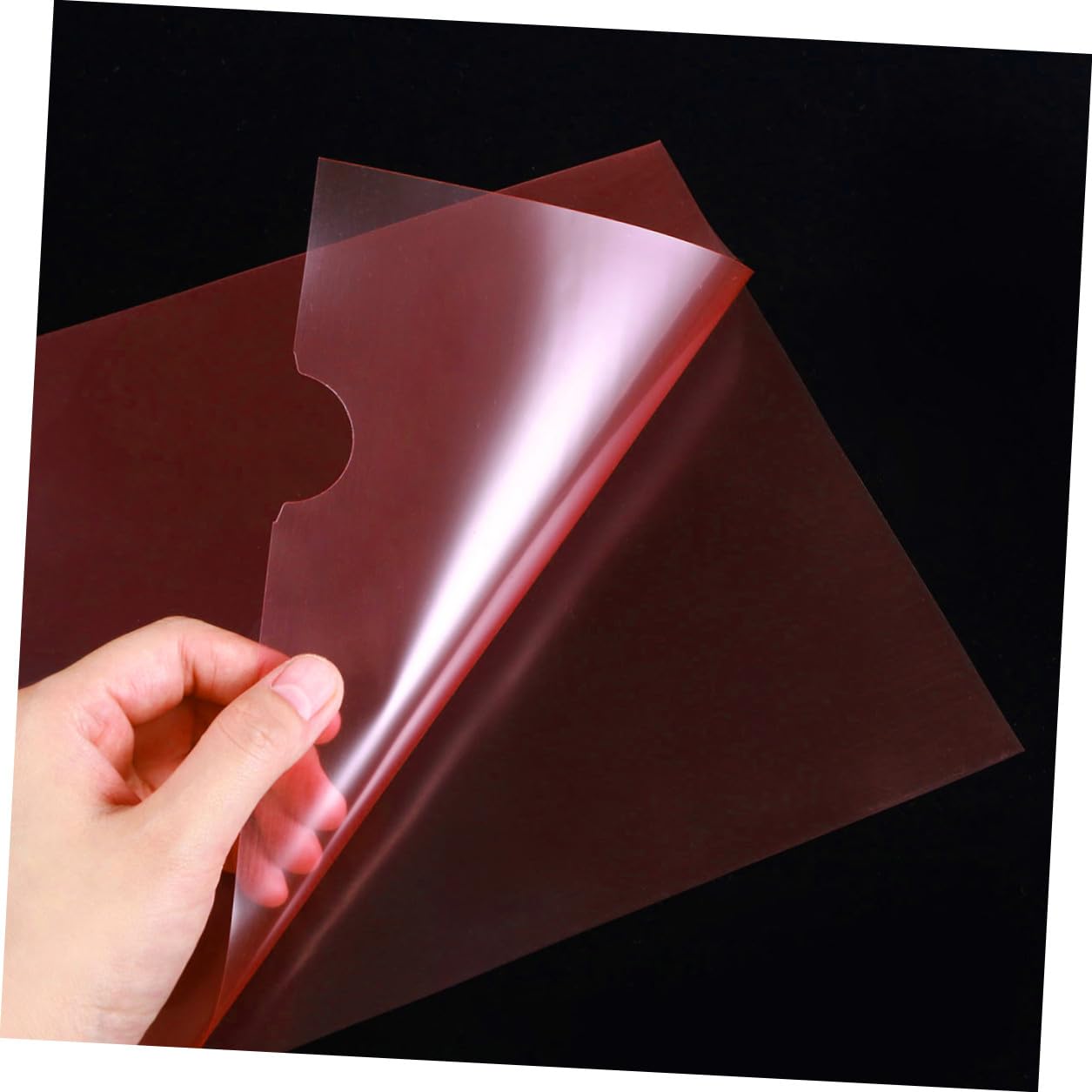 Angoily 60 Piezas Carpeta Transparente Tipo Funda Organizadora para Material Plástico Resistente para Oficina y Escuela