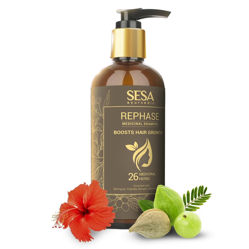 sesaRephase Medicinal Shampoo 300Ml, Helps Control Hair Fall & Promotes Hair Growth - 300 ml