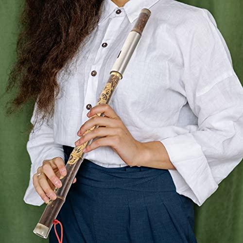 Vaguelly Wooden Flute Wooden Flute Wooden Flute Wooden Flute Wooden Flute Student Flute Traditional Vertical Bamboo Flute F Key Bawu Wind Instrument Folk Wind Instrument Wooden Flute Shakuhachi #TOP4