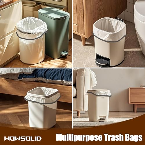 Image of 2.6 Gallon Mini Drawstring Trash Bags, 360 Count 1.2 Mil Thick Small Garbage Bags by WOWSOLID, Fit Liners 7.5-10 Liter, 2-3 Gal, Trash Can Bin for Bathroom, Kitchen, Bedroom, Office