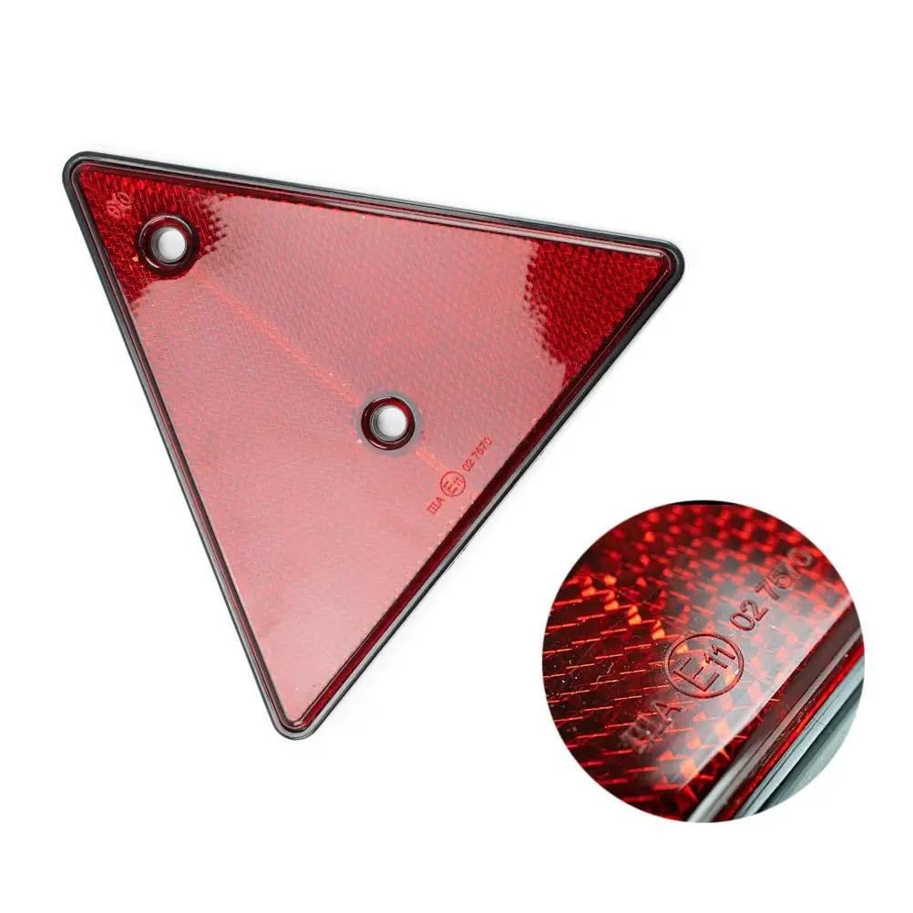 Triangolo di Sicurezza 2 Pezzi Catarifrangenti Posteriori Rossi triangolari Riflettenti per Pali di Sicurezza a Vite Triangolo Auto(A)