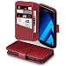 Produktbild TERRAPIN, Kompatibel mit Samsung Galaxy A5 2017 Hülle, Premium ECHT Leder Flip Handyhülle Samsung Galaxy A5 2017 Tasche Schutzhülle - Rot