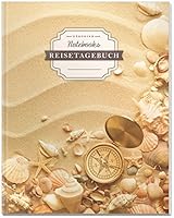 DÉKOKIND Reisenotizbuch zum Selberschreiben | DIN A4, 100+ Seiten, Register, Vintage Softcover | Perfekt als Abschiedsgeschenk | Motiv: Strandmotiv