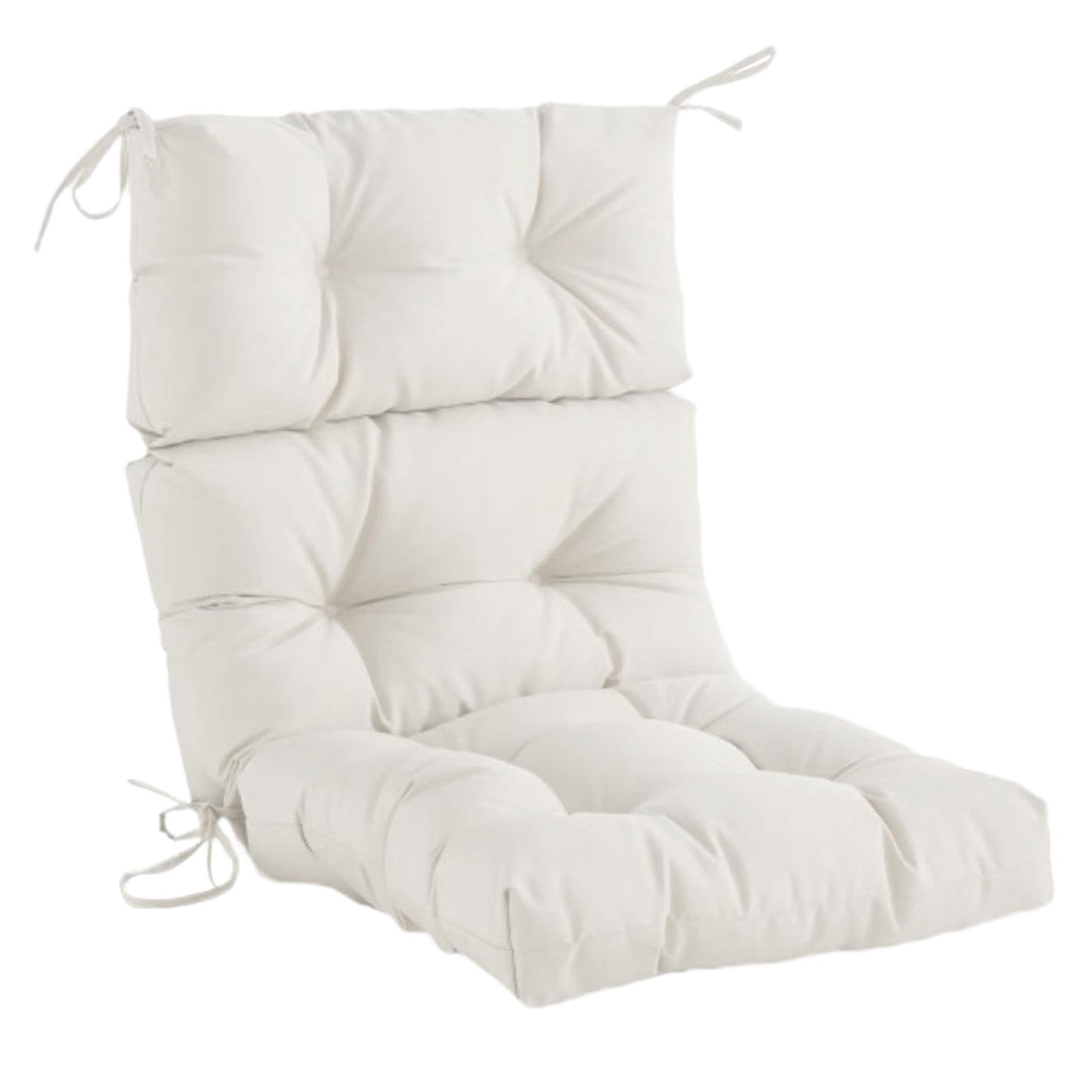 Coussin de chaise à bascule blanc pour fauteuil haut de jardin et patio