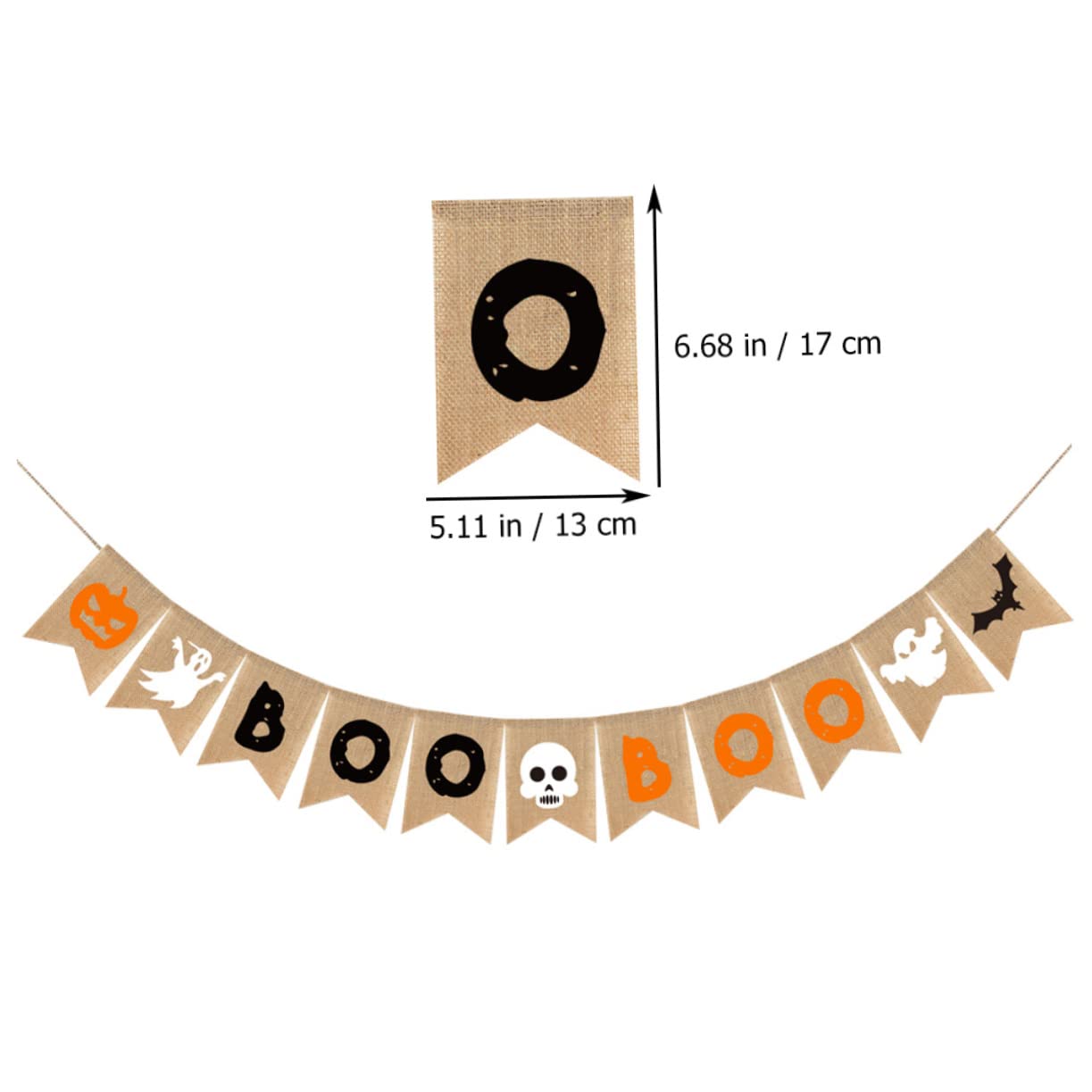 TOPBATHY 4 Stück Boo-Banner Dekorative Wimpelkette Halloween-Party-anhänger Halloween-Mantel Türanhänger Halloween Hängende Banner Halloween-Party-Banner Halloween-Party- Sackleinen
