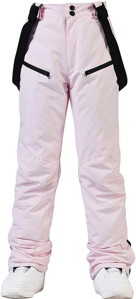 ALSOGO Women's Snow Pants Waterproof Windproof Insulated Snowboarding Ski Bibs with Detachable Suspenders