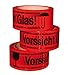 Produktbild activaTape PP- Klebeband Paketband 48mm x 66lfm rot Vorsicht Glas light