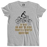 TEETOWN - T Shirt Homme - Rider ou ne Pas - Amusant Biker Bike Moto Comique Humour Rider