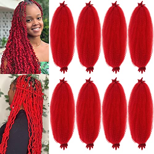 Springy Afro Twist Hair Red 24 Inch