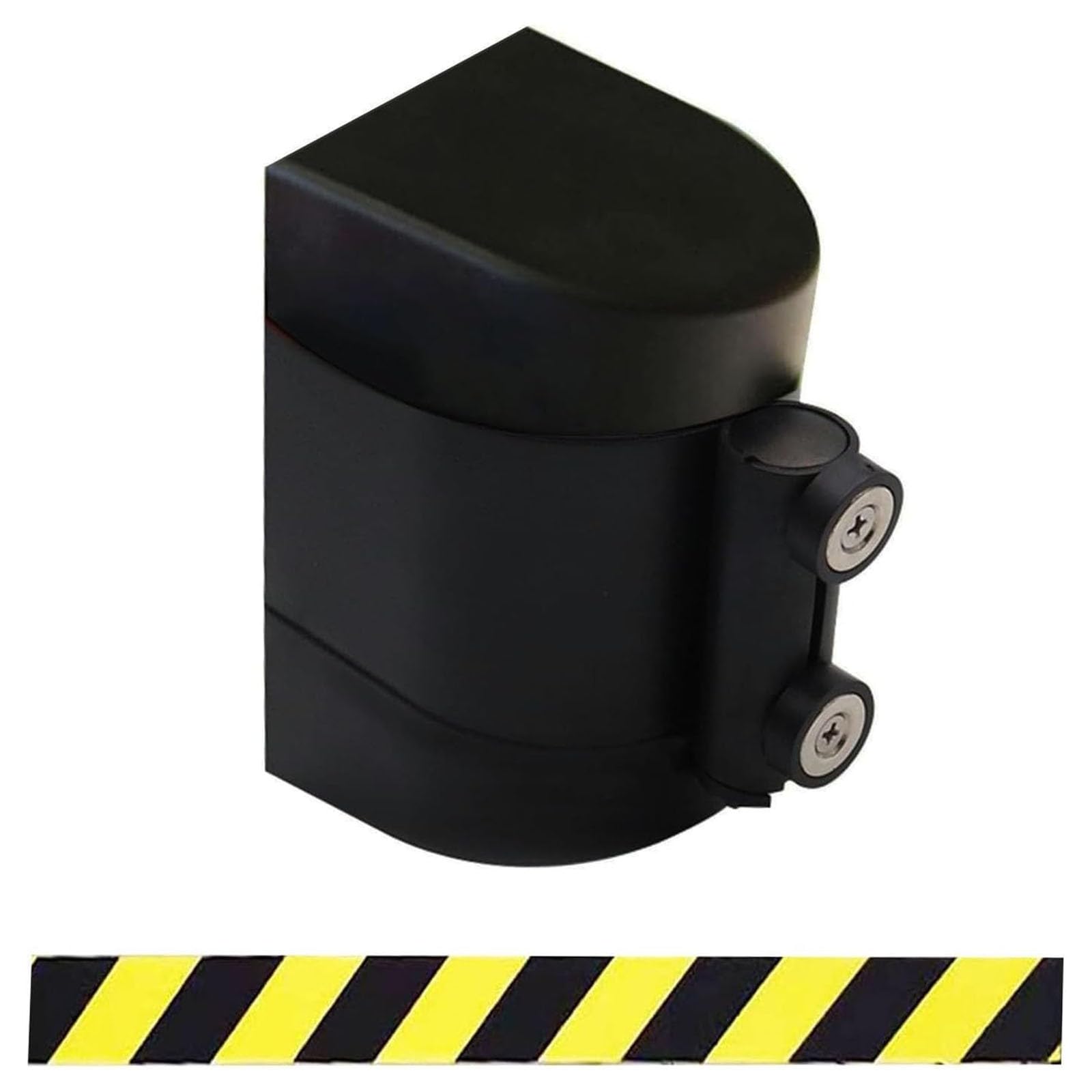 Black magnetic attraction Retractable Belt Barrier,6.6/9.8/16.4FT Optional,Magnetic Queuing Safety Tape Cordon with mounting accessories,for Crowd Control(A,3M/9.8FT)