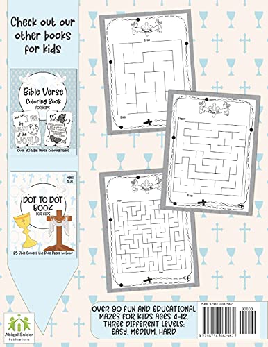 Big Mazes Book for Kids Ages 4-12: Educational Religious Kids Activity Book with Maze Puzzles Great