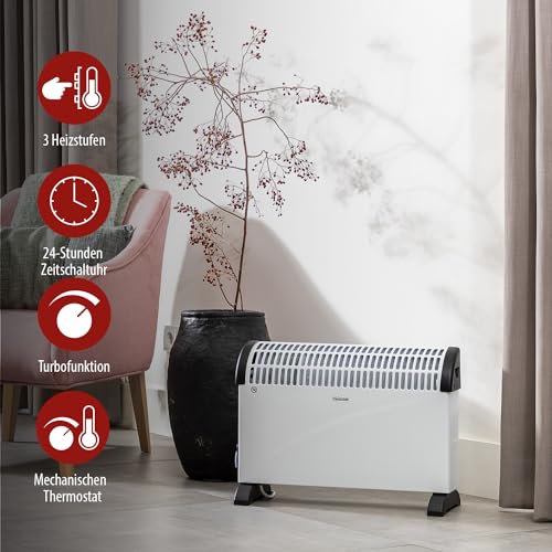 Tristar Elektroheizung mit Turbofunktion und Zeitschaltuhr, 2, 000 W, 1 Stück, weiß, KA- 5914-5