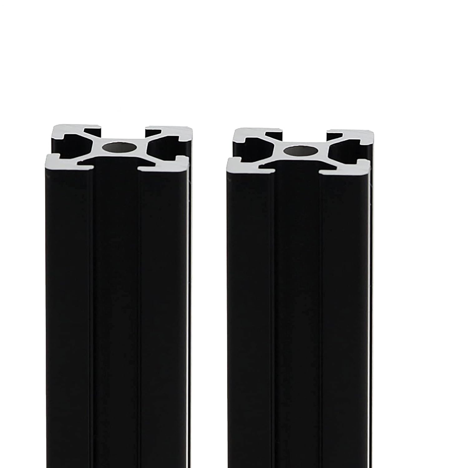 2 Pack 2020 Aluminum Extrusion Profile Length 31.5 inch / 800mm Black, 20 x 20mm 20 Series T Type T-Slot European Standard Extrusions Profiles Anodized Linear Rail Guide Frame for CNC