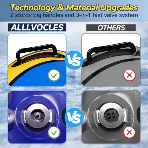 image for Alllvocles Snow Tube, 64 Inch Super Large Inflatable Spaceship Snow Sl