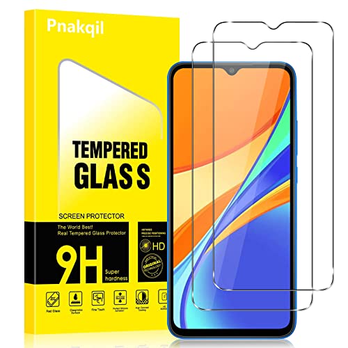 Pnakqil Protector Pantalla para Xiaomi Redmi 9C/Redmi 9C NFC,9H Dureza [2 Piezas],Ultra HD y Transparent,Antiarañazos,Antihuellas,Sin Burbujas,Cristal Templado Compatible con Xiaomi Redmi 9C 6.53" Cover