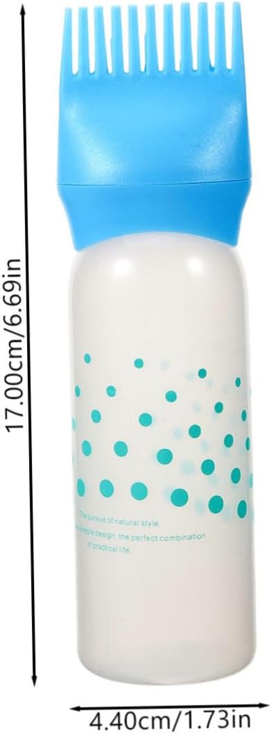 2 Pack Hair Color Applicator Bottle Plastic 120ml with Comb