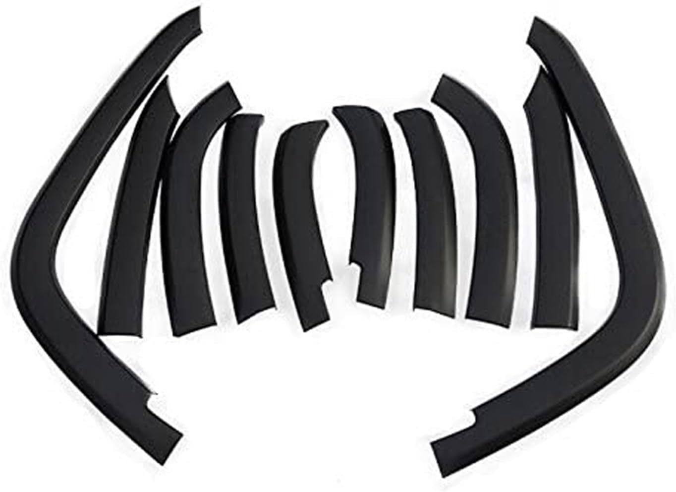 Compatible with Jeep Compass 2011-2018 Car Wheel Eyebrow Trim Stickers 10Pcs/Set Front & Rear Wheels Fender Flares Cover Car Styling