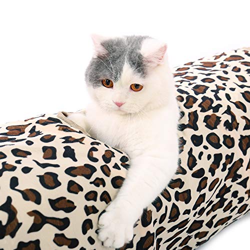 Image of PAWZ Road XL Collapsible Cat Tunnel for Fat Cats & Rabbits - 51 inchx12 inch Extra Wide Pet Play Tunnel with 12-Inch Diameter for Large Cats, Small Dogs
