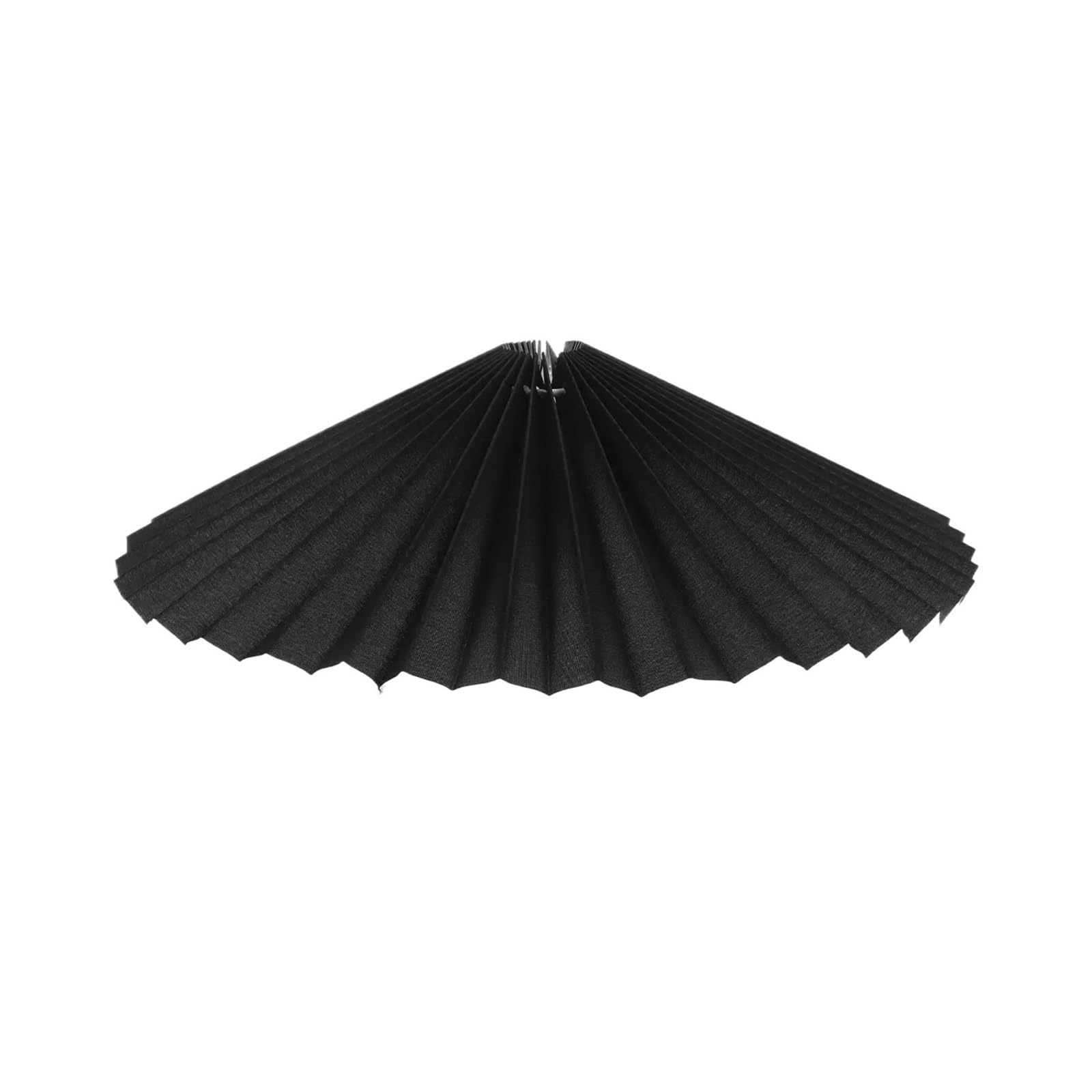 HKYBCF Lamp Shade Pleated Lampshade Iron Frame Rotating Fabric Lampshades for Floor Table Desk Lamps Small Drum Shade Home Lighting Accessories for Bedroom(Black)