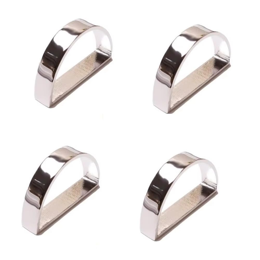 CTRLZS Fashion Napkin Buckle Napkin Holder D-Shaped Napkin Ring Napkin Buckle Modern Simple Napkin Ring Silver