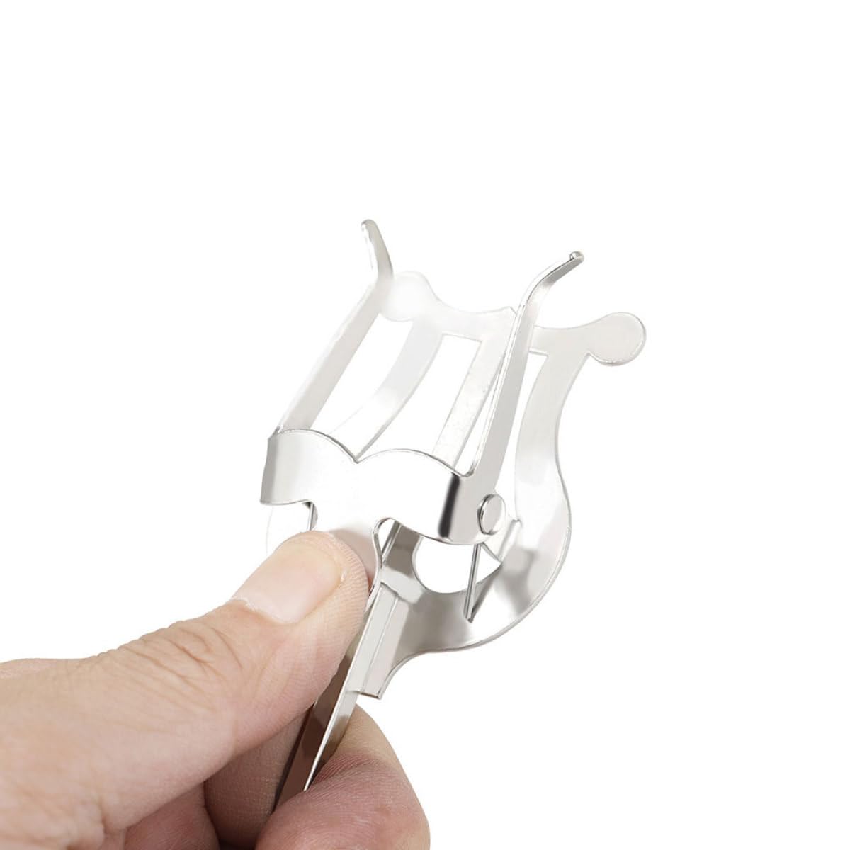 Clip Morsetto Regolabile in Ferro per Sassofono Compatto Argento per Spartiti e Conveniente per Supporto Musicale per Marce