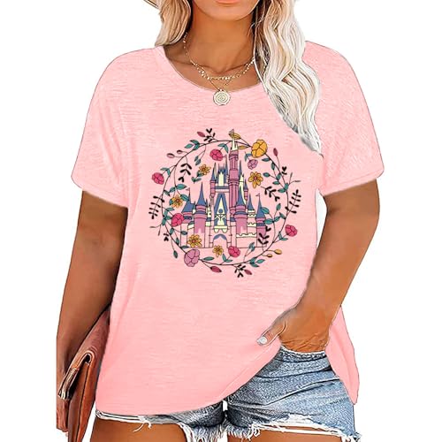 Plus Size Magical Shirts for Women Magical Tee Shirt Family Trip Vacation Tshirt Holiday Summer Graphic Tee Tops