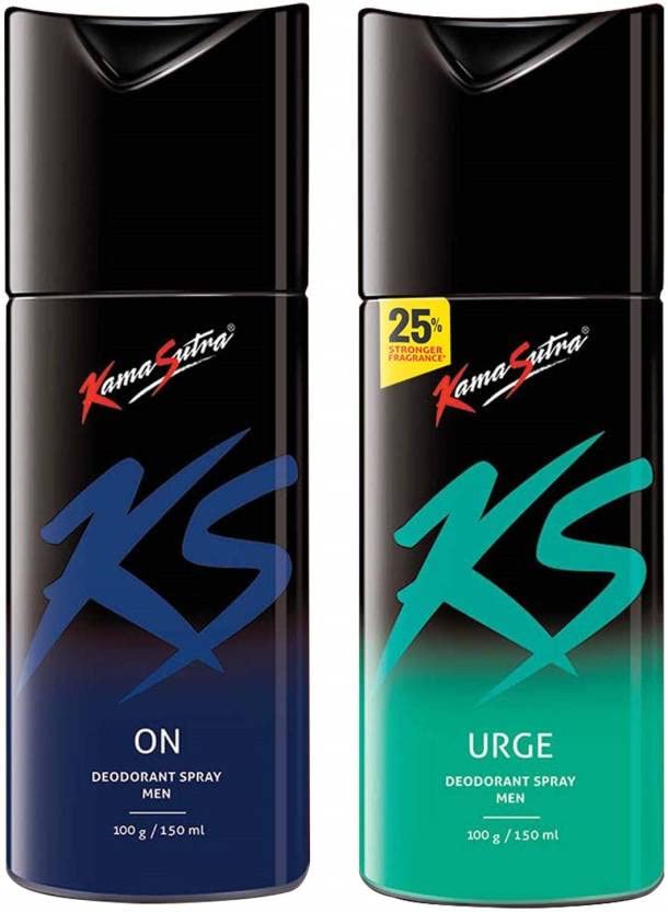 Kamasutra Deodorant Ks Deo Set of Two ON and URGE Ks Deo For Men Deo