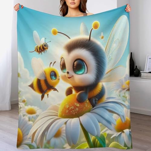 Couverture plaid abeille 3D un nid de douceur pour réchauffer le cœur - 2