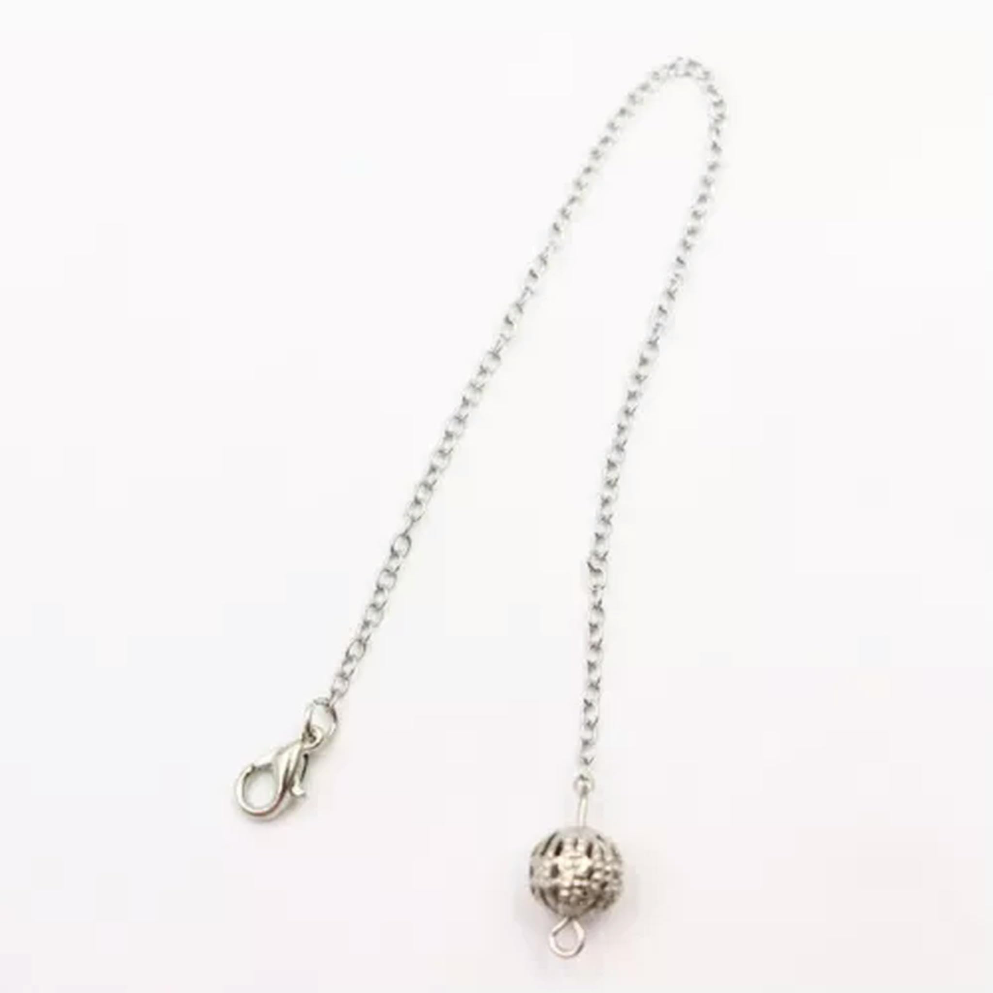 Pendentif Pendule divinatoire en chaîne plaquée Argent, 50 pièces, 18 cm