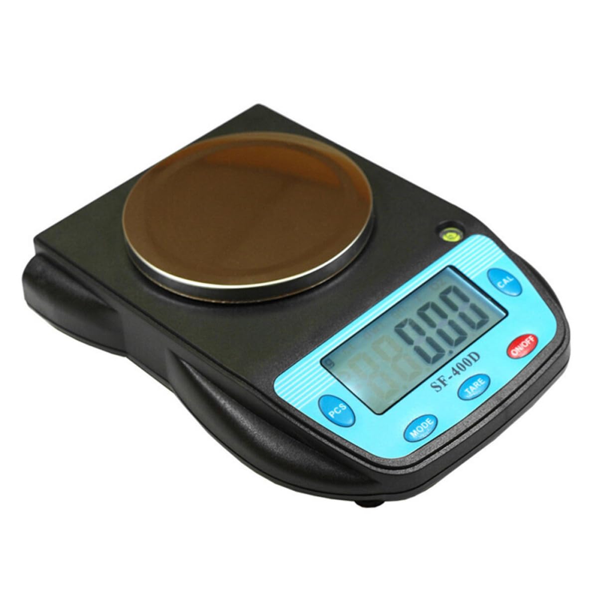 Operitacx Bilancia Digitale Portatile Nera Piattaforma Rimovibile e Base Larga, Precisione 0,01g Capacità 500g, per Cucina e Pesatura di Piccoli Oggetti