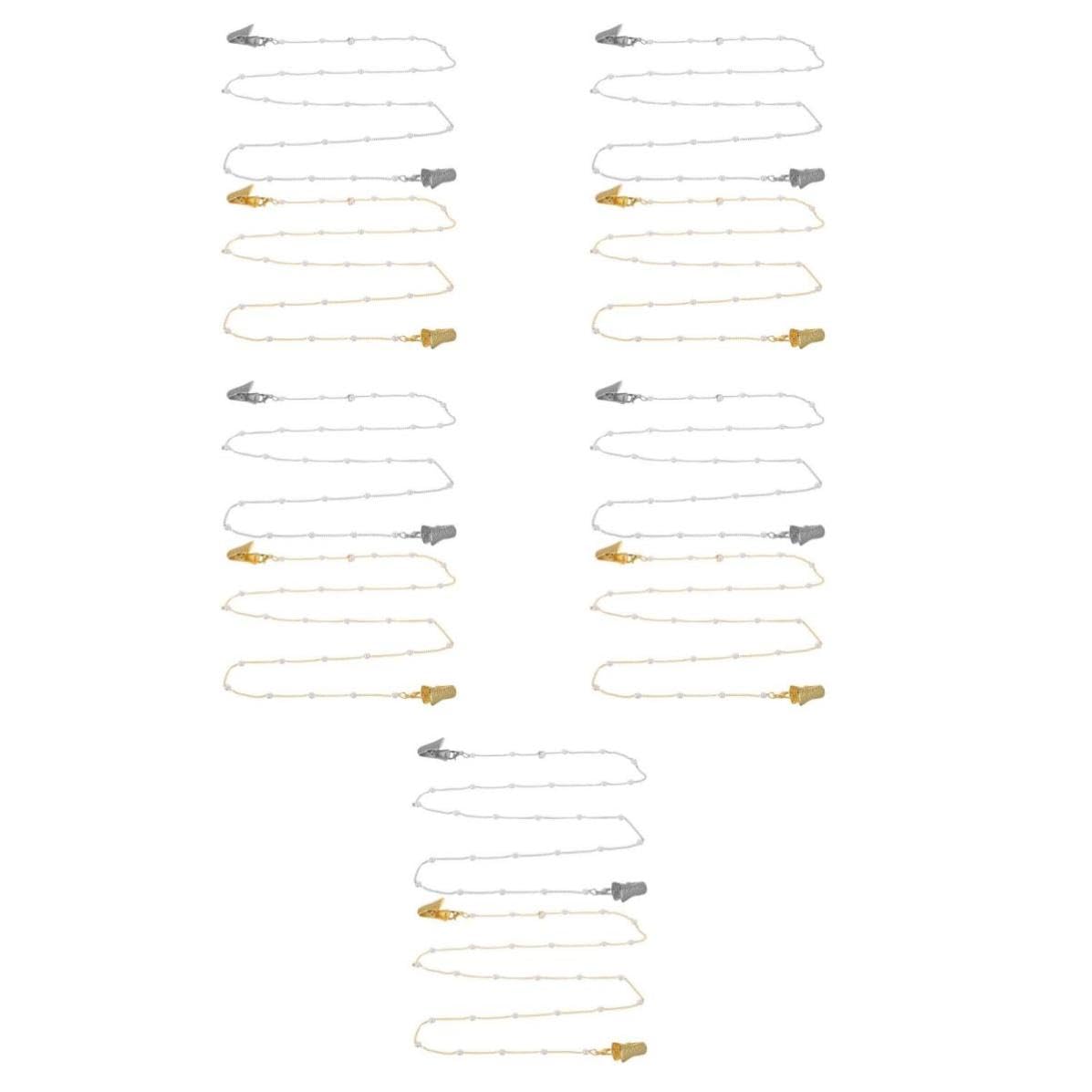 Operitacx 10 Unidades Cadenas para Gafas de Mujer Cuentas de Metal,