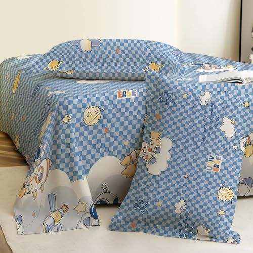 Image of Weave & Decor Cotton Feel Kids Bedsheet Double Bed 90x90 inches, Soft Fabric, Includes 2 Pillow Covers 20x30 inches