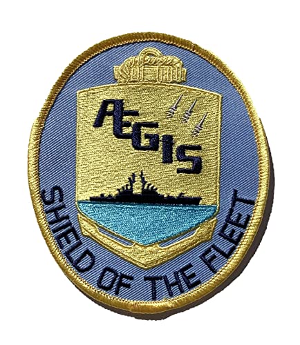 Squadron Nostalgia LLC Aegis Shield of The Fleet Patch - Sew On/Iron On Backing