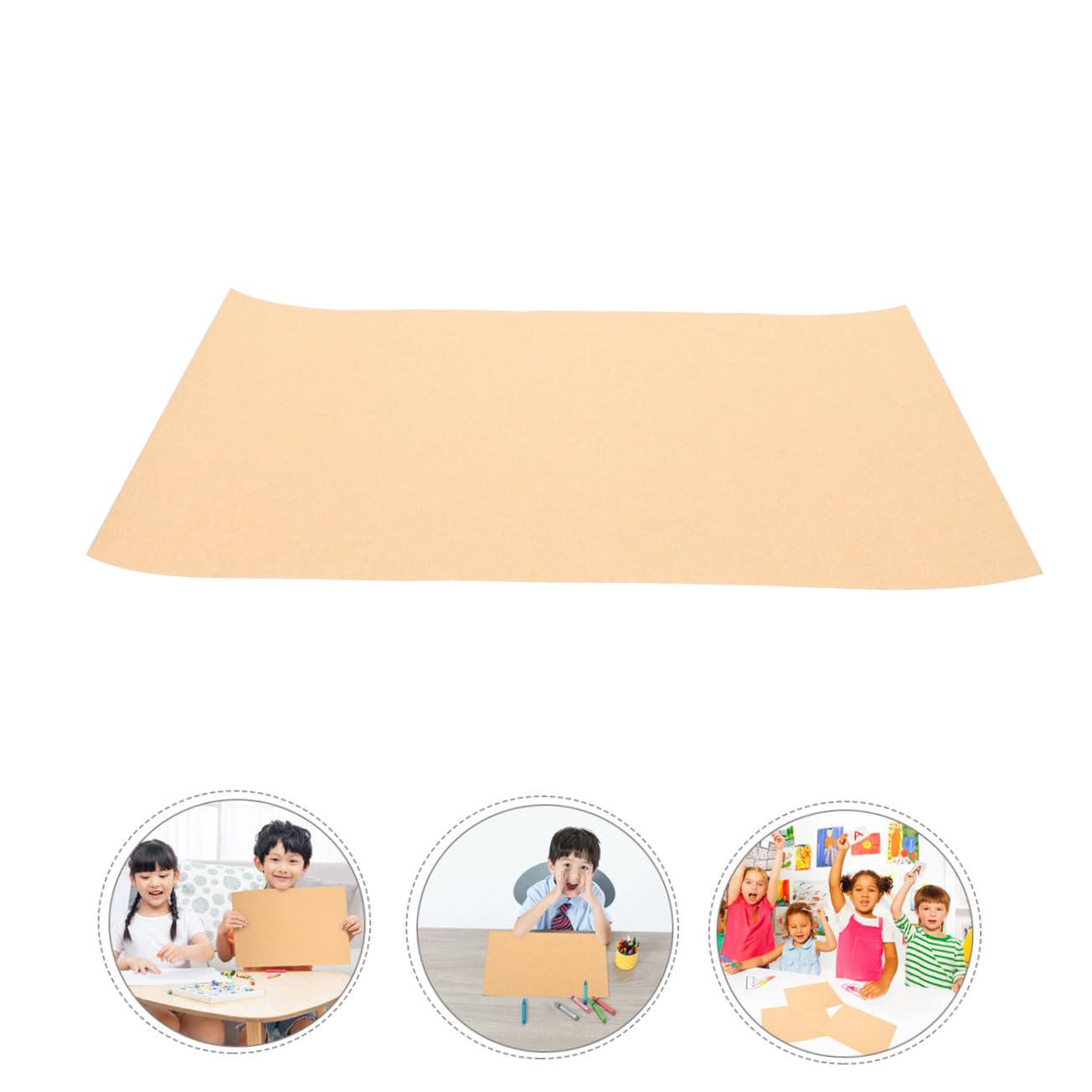 KONTONTY Papier Kraft Épais 4k 100 Feuilles 210g/m² pour Dessin Garçon et Filles Pratique Artistique École