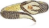 CZ by Kenneth Jay Lane "Animal 8 Cttw Hinged Enamel and Cubic Snake Bracelet